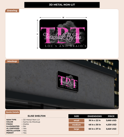 CUSTOM MOCKUP SIGN FOR Elise Shelton