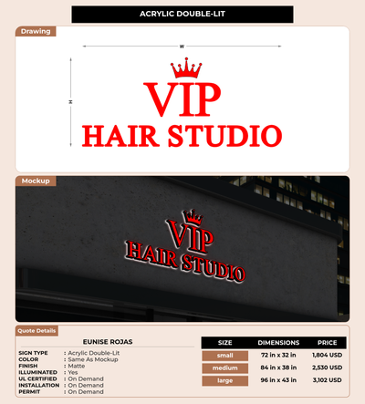 CUSTOM MOCKUP SIGN FOR Eunise Rojas