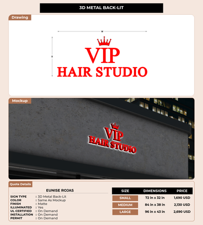 CUSTOM MOCKUP SIGN FOR Eunise Rojas