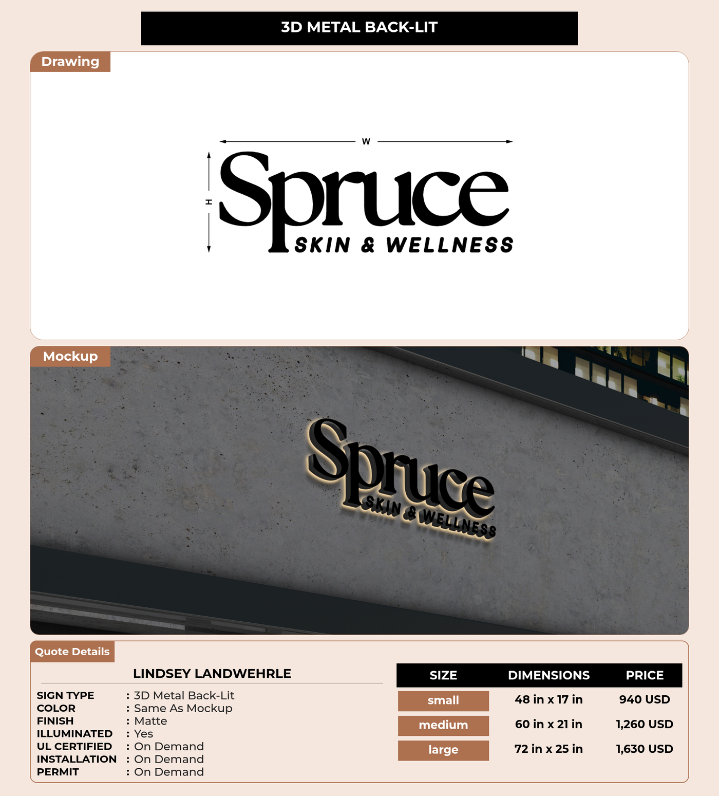 CUSTOM MOCKUP SIGN FOR Lindsey Landwehrle