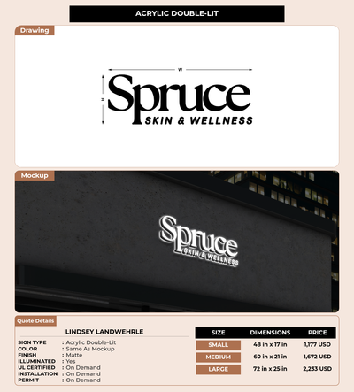CUSTOM MOCKUP SIGN FOR Lindsey Landwehrle