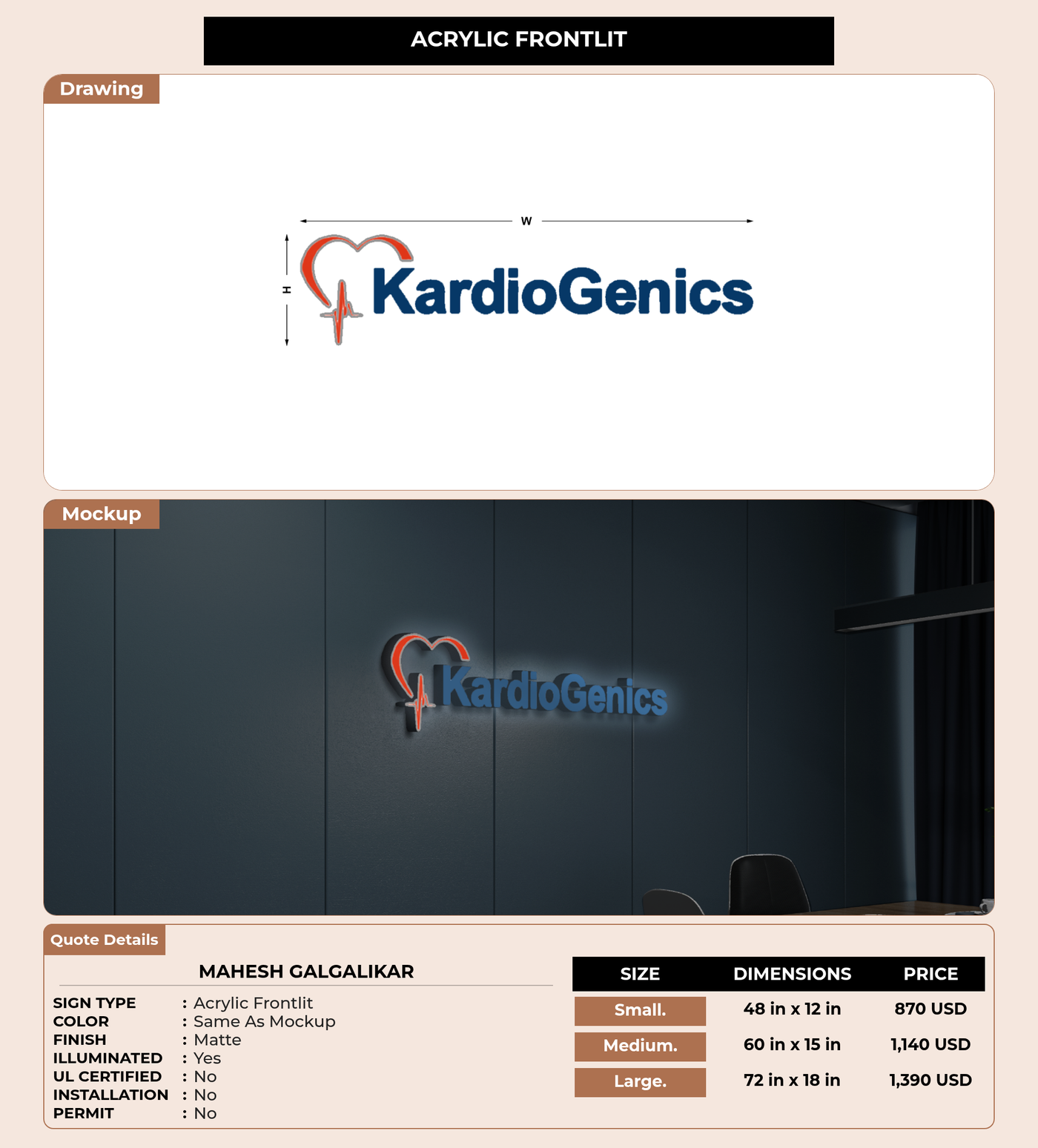 CUSTOM MOCKUP SIGN FOR Mahesh Galgalikar