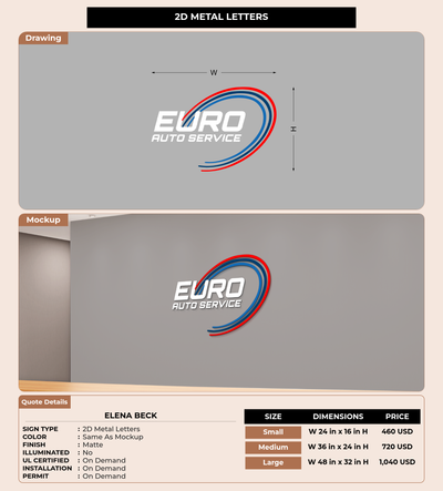 CUSTOM MOCKUP SIGN FOR Elena Beck