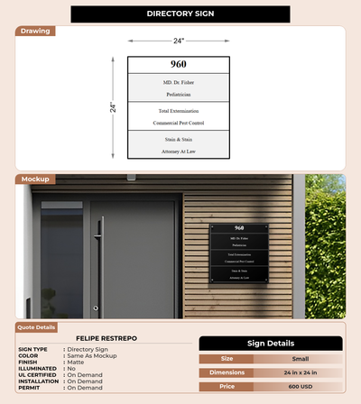 CUSTOM MOCKUP SIGN FOR Felipe Restrepo
