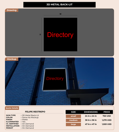 CUSTOM MOCKUP SIGN FOR Felipe Restrepo