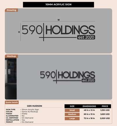 CUSTOM MOCKUP SIGN FOR Gen Hudson