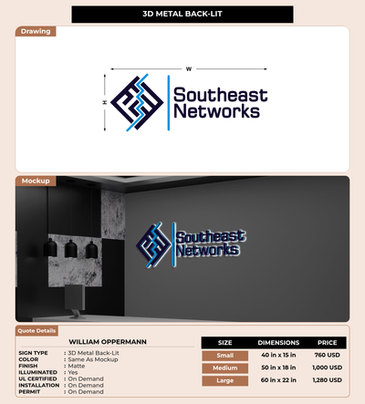 CUSTOM MOCKUP SIGN FOR William Oppermann