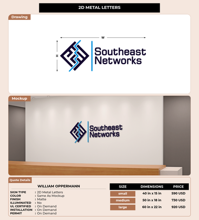 CUSTOM MOCKUP SIGN FOR William Oppermann