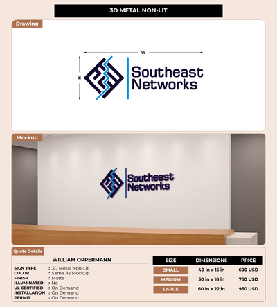 CUSTOM MOCKUP SIGN FOR William Oppermann