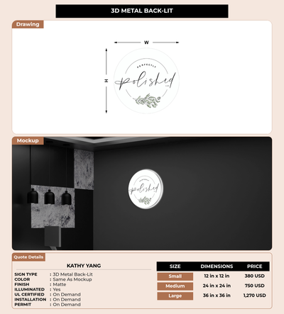 CUSTOM MOCKUP SIGN FOR Kathy Yang