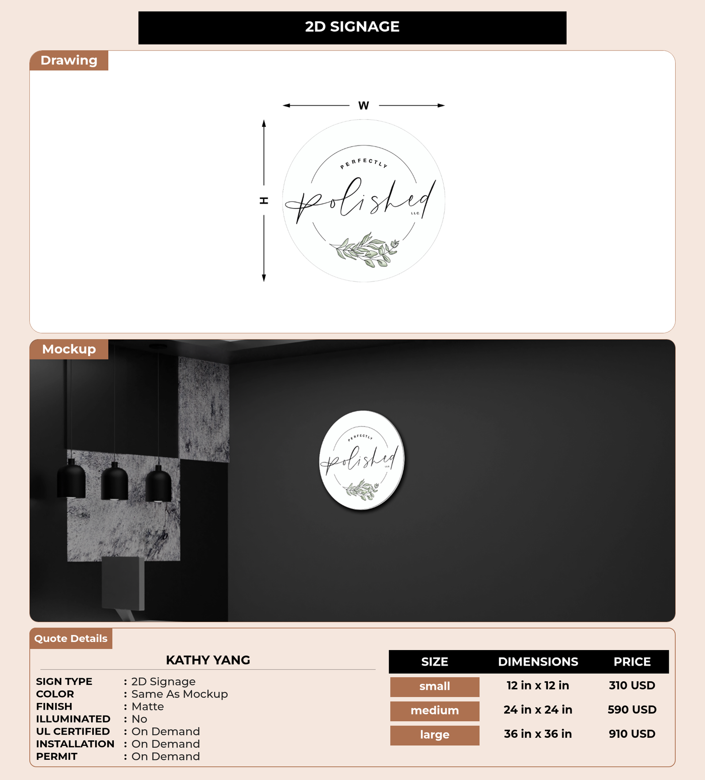 CUSTOM MOCKUP SIGN FOR Kathy Yang