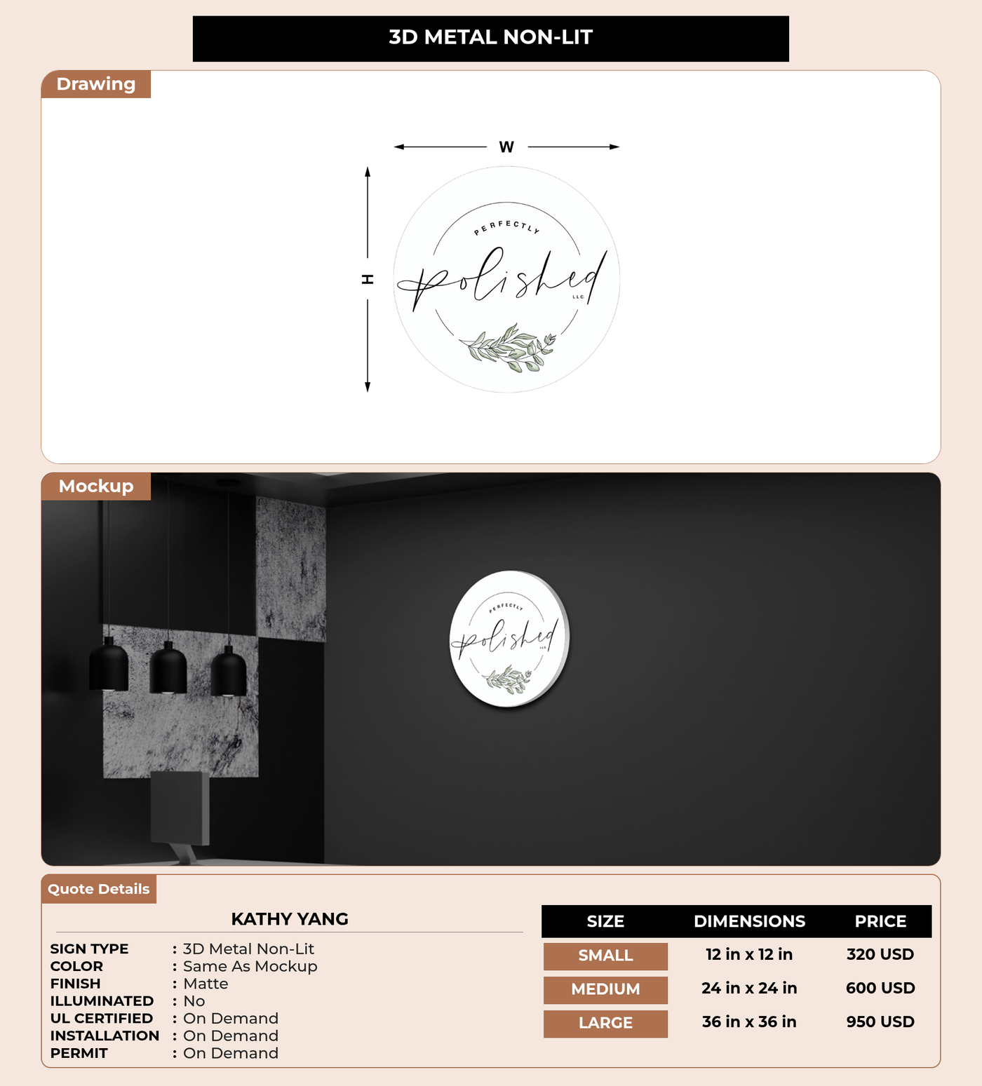 CUSTOM MOCKUP SIGN FOR Kathy Yang