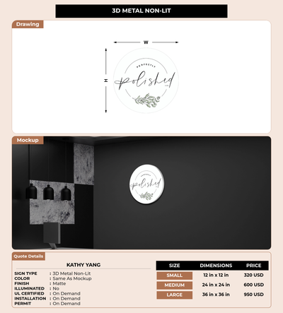 CUSTOM MOCKUP SIGN FOR Kathy Yang