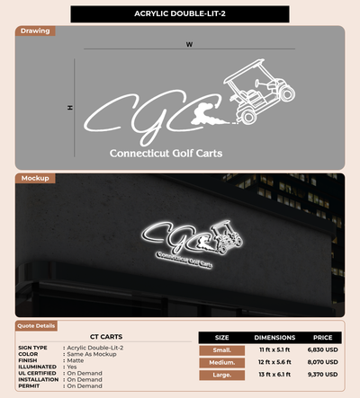 CUSTOM MOCKUP SIGN FOR CT Carts