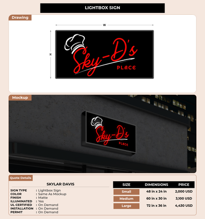 CUSTOM MOCKUP SIGN FOR Skylar Davis