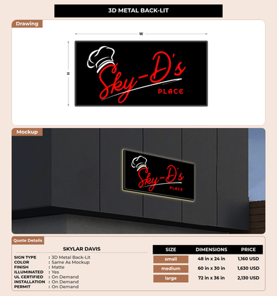 CUSTOM MOCKUP SIGN FOR Skylar Davis