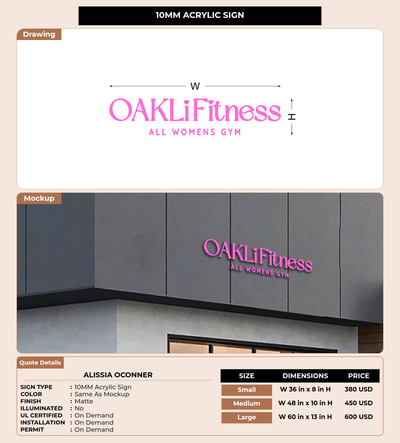 CUSTOM MOCKUP SIGN FOR Alissia Oconner