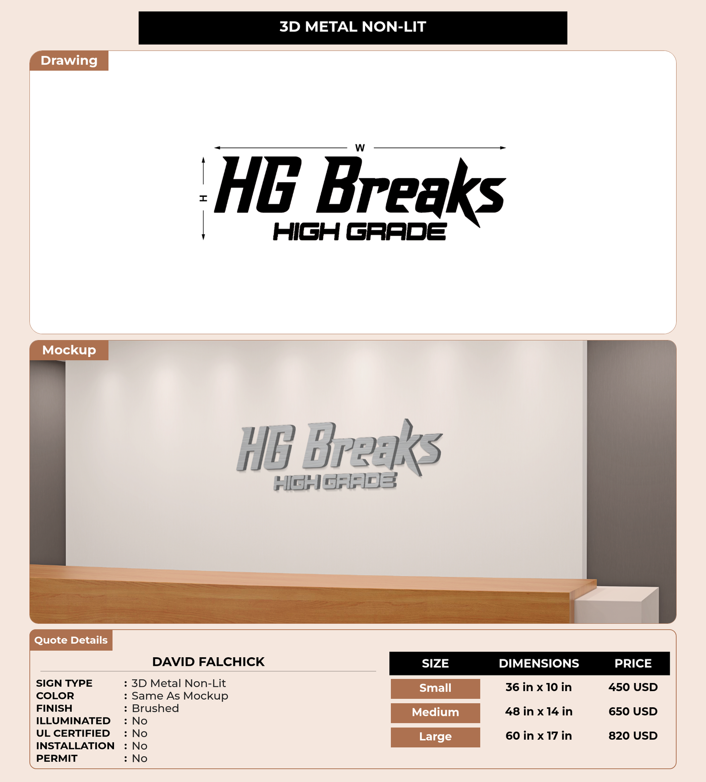 CUSTOM MOCKUP SIGN FOR David Falchick