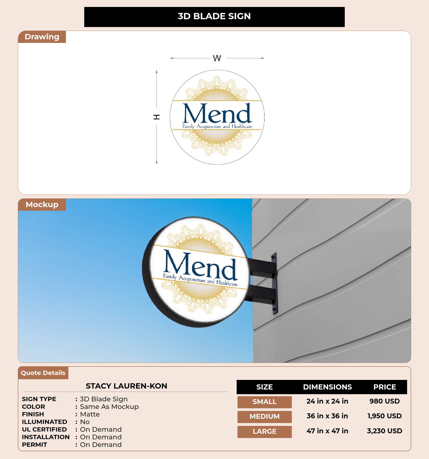 CUSTOM MOCKUP SIGN FOR Stacy Lauren-Kon