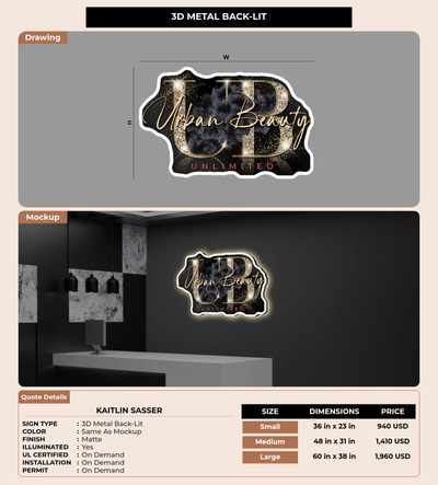CUSTOM MOCKUP SIGN FOR Kaitlin Sasser
