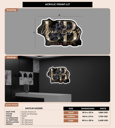 CUSTOM MOCKUP SIGN FOR Kaitlin Sasser