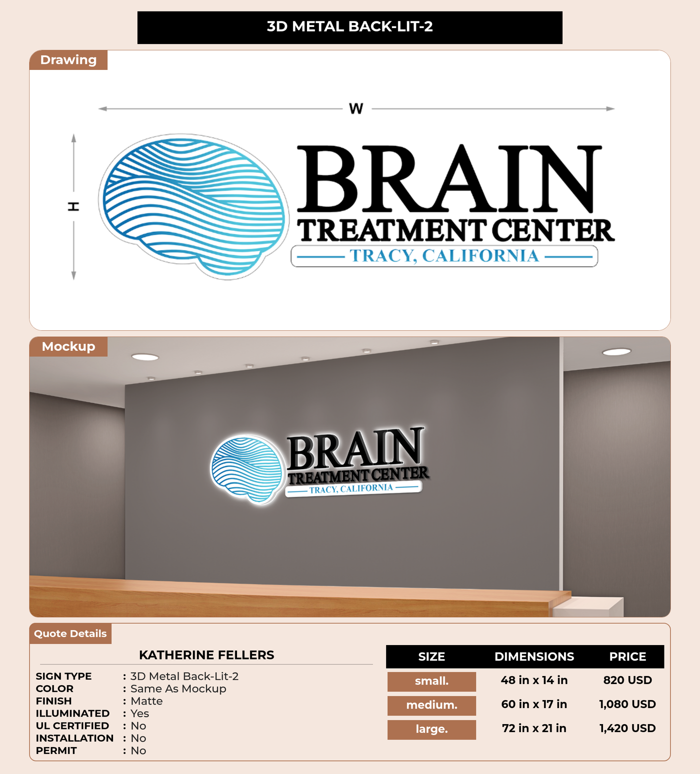 CUSTOM MOCKUP SIGN FOR Katherine Fellers