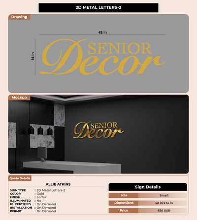 CUSTOM MOCKUP SIGN FOR Allie Atkins