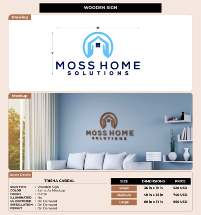 CUSTOM MOCKUP SIGN FOR Trisha Cabral