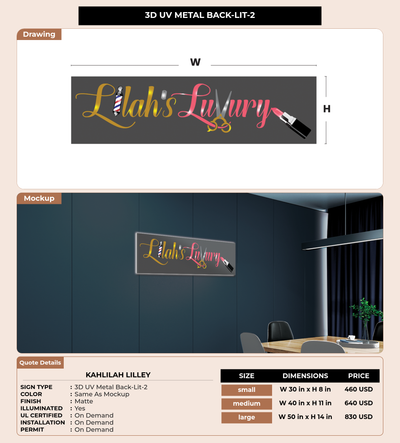 CUSTOM MOCKUP SIGN FOR Kahlilah Lilley