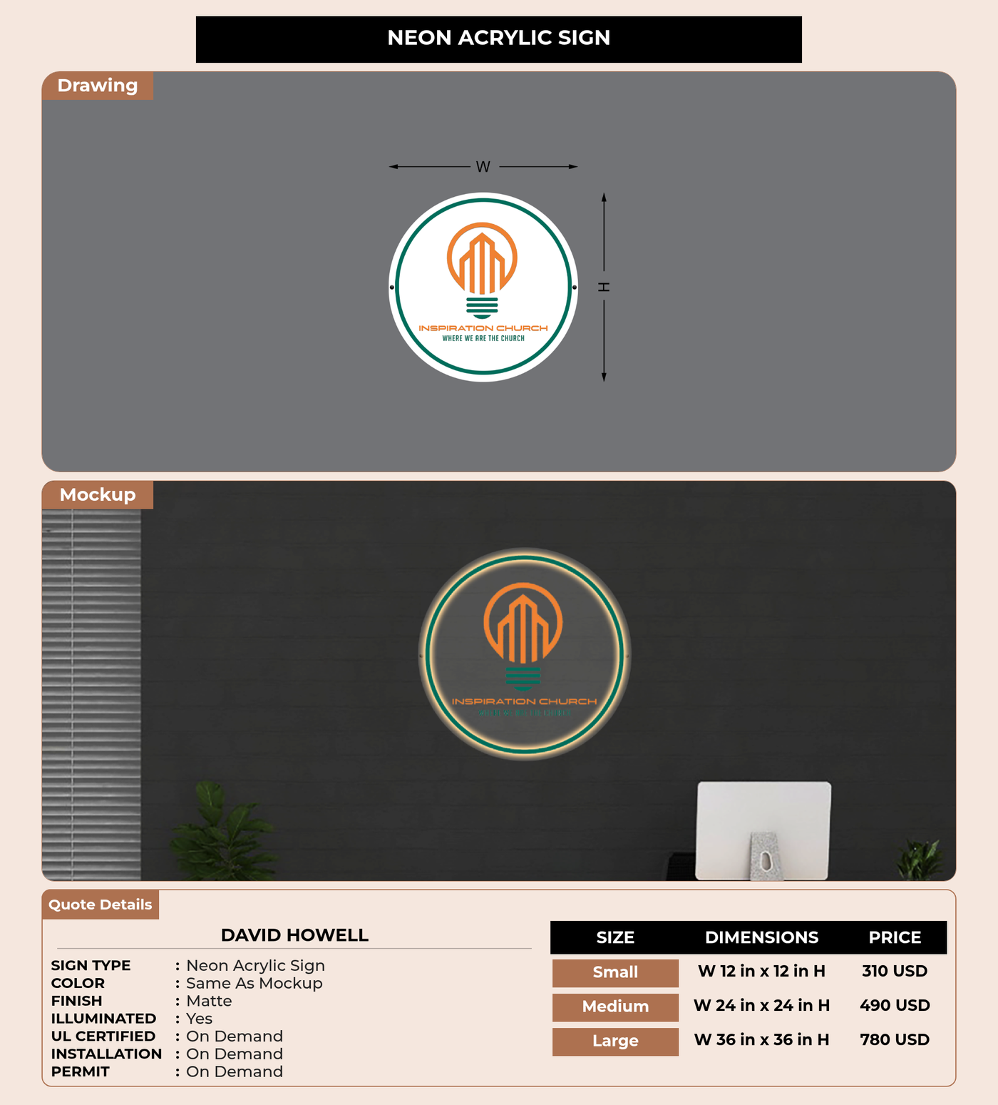 CUSTOM MOCKUP SIGN FOR David Howell