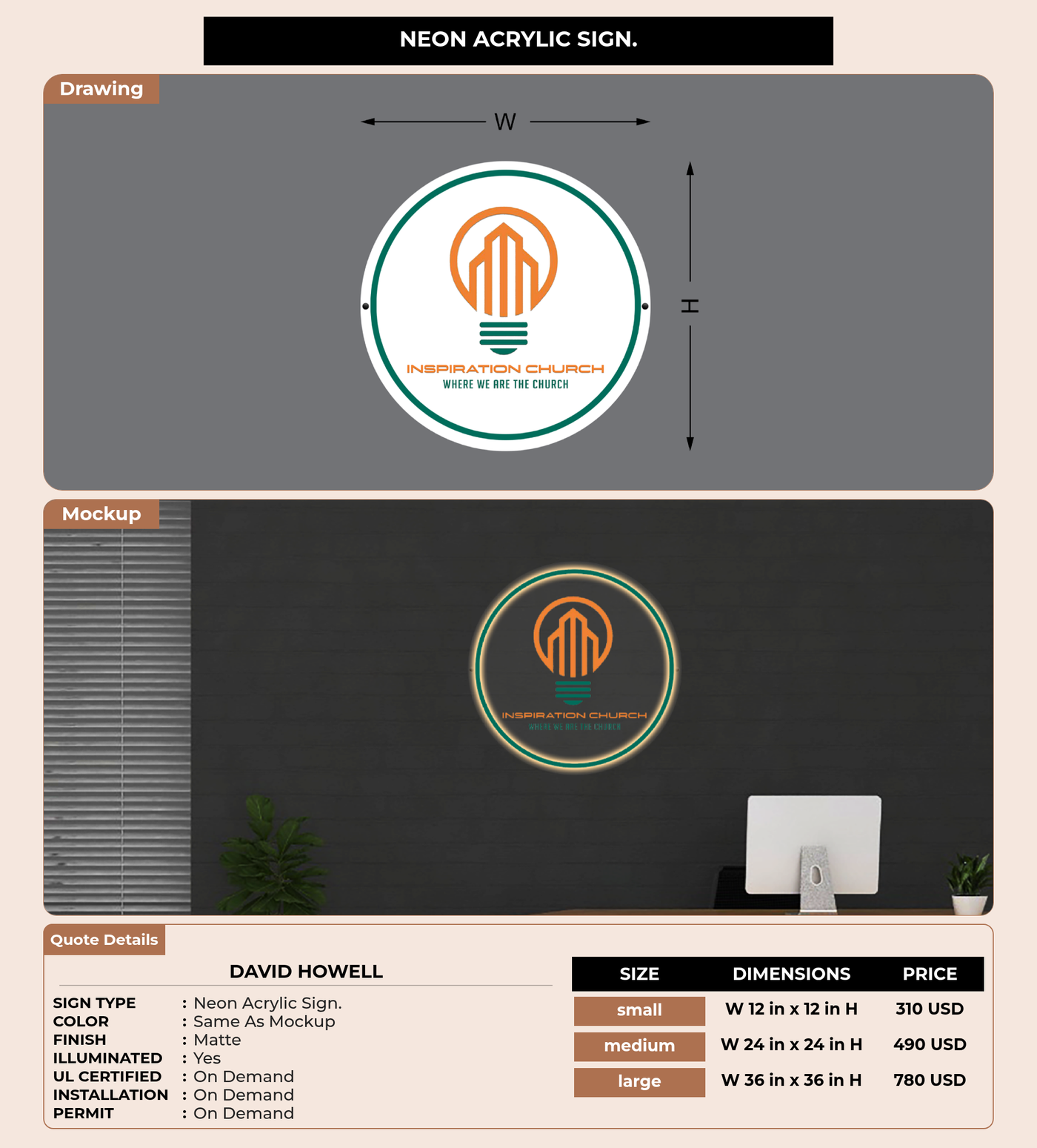 CUSTOM MOCKUP SIGN FOR David Howell