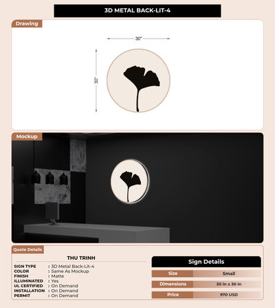 CUSTOM MOCKUP SIGN FOR Thu Trinh