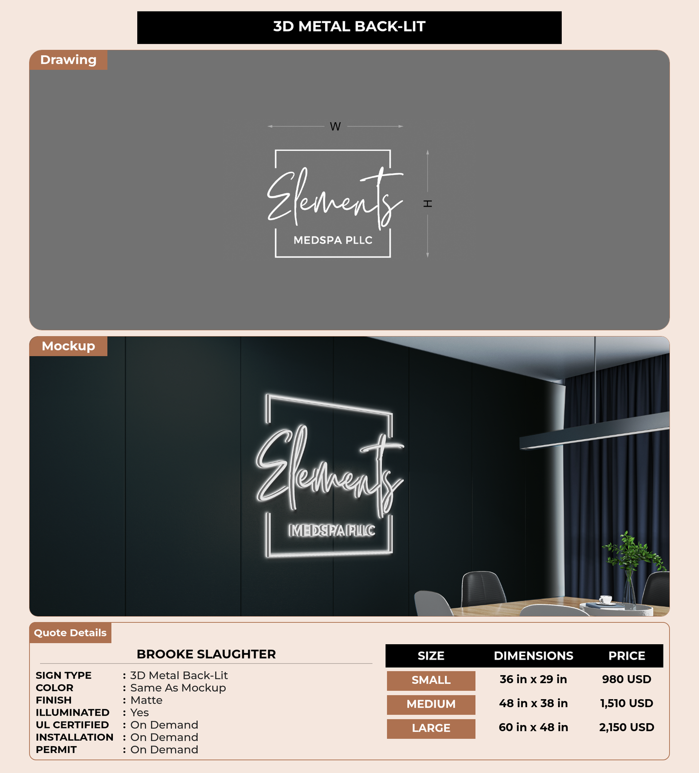 CUSTOM MOCKUP SIGN FOR Brooke Slaughter