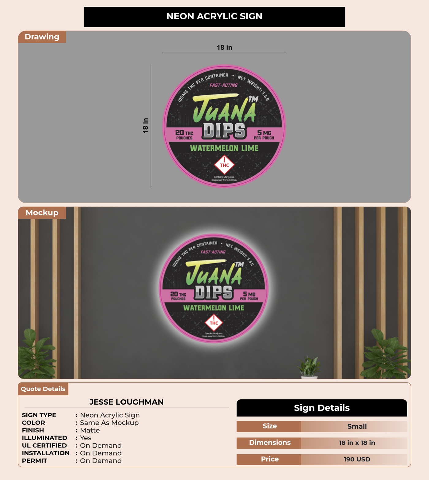 CUSTOM MOCKUP SIGN FOR Jesse Loughman