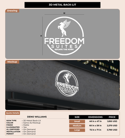 CUSTOM MOCKUP SIGN FOR Deno Williams