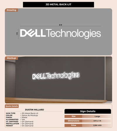 CUSTOM MOCKUP SIGN FOR Dustin Millard