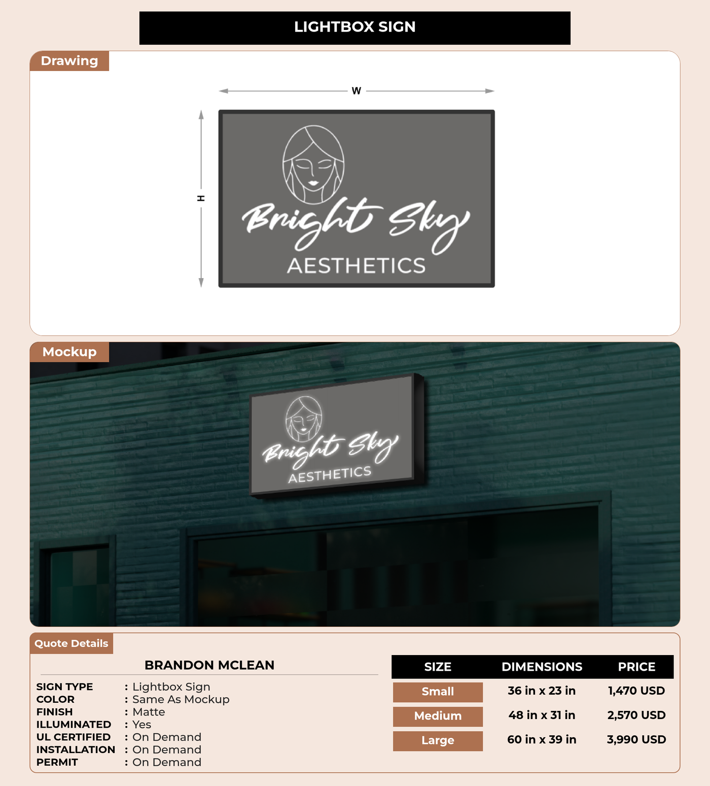 CUSTOM MOCKUP SIGN FOR Brandon McLean