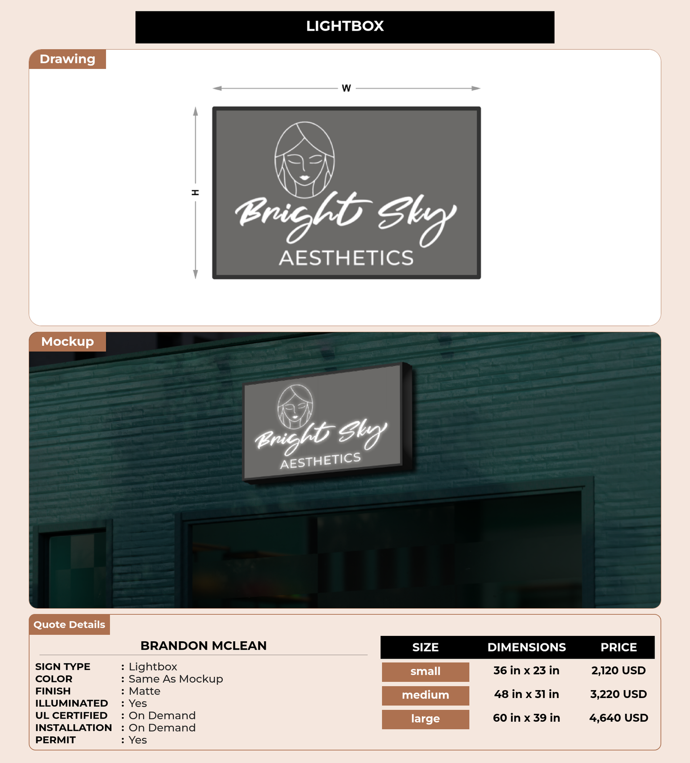 CUSTOM MOCKUP SIGN FOR Brandon McLean