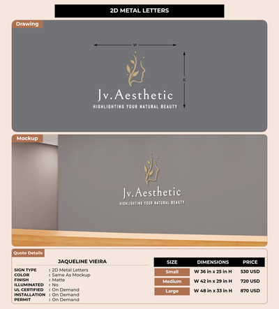 CUSTOM MOCKUP SIGN FOR Jaqueline vieira