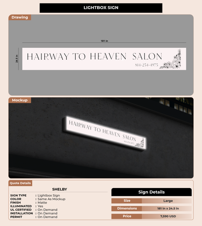 CUSTOM MOCKUP SIGN FOR Shelby