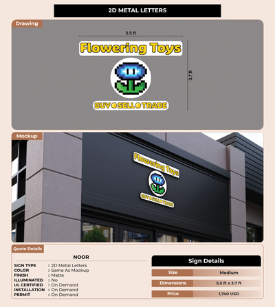CUSTOM MOCKUP SIGN FOR Noor