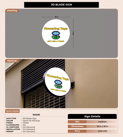 CUSTOM MOCKUP SIGN FOR Noor