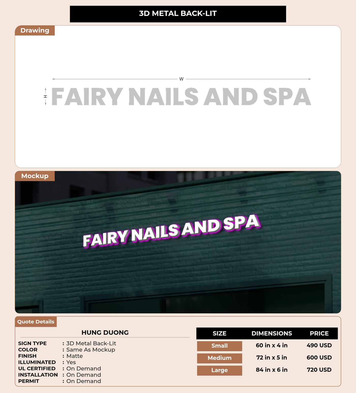 CUSTOM MOCKUP SIGN FOR Hung Duong
