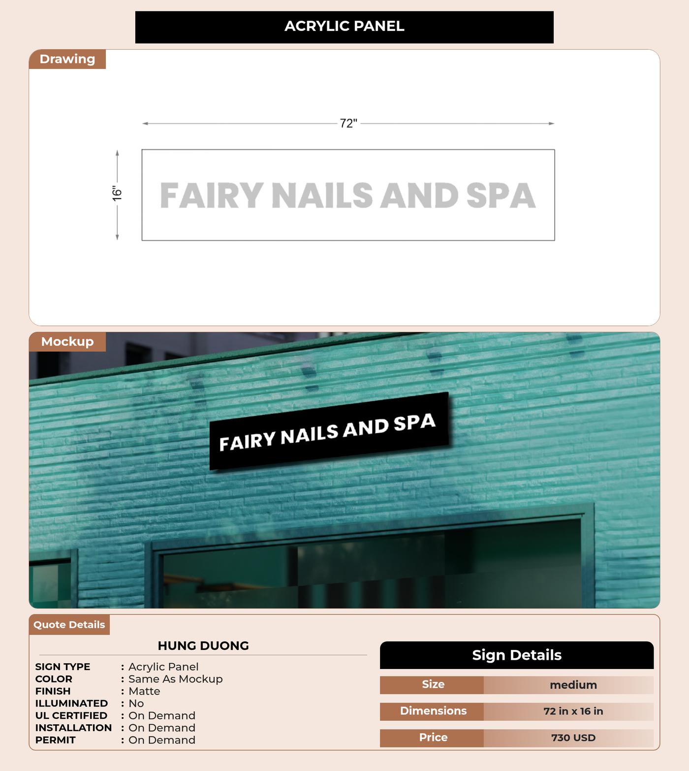 CUSTOM MOCKUP SIGN FOR Hung Duong