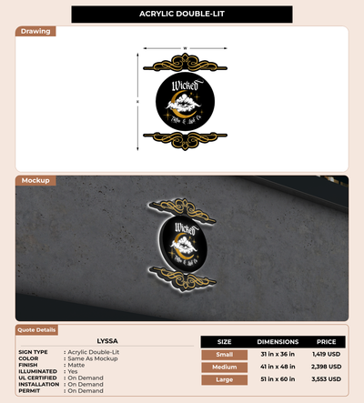CUSTOM MOCKUP SIGN FOR Lyssa
