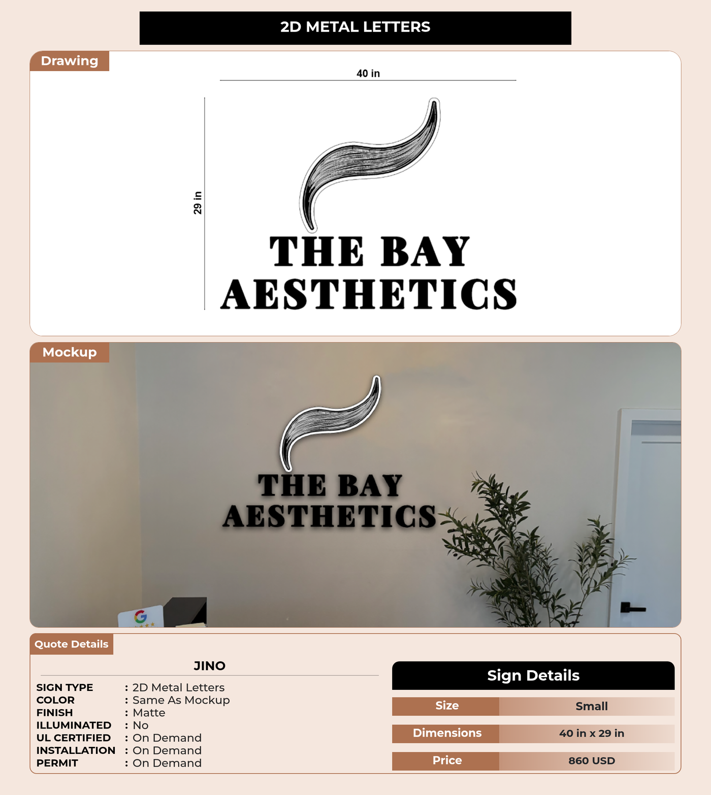 CUSTOM MOCKUP SIGN FOR jino