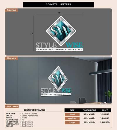 CUSTOM MOCKUP SIGN FOR Jennifer Stearns
