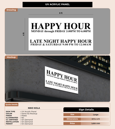 CUSTOM MOCKUP SIGN FOR Niko kola