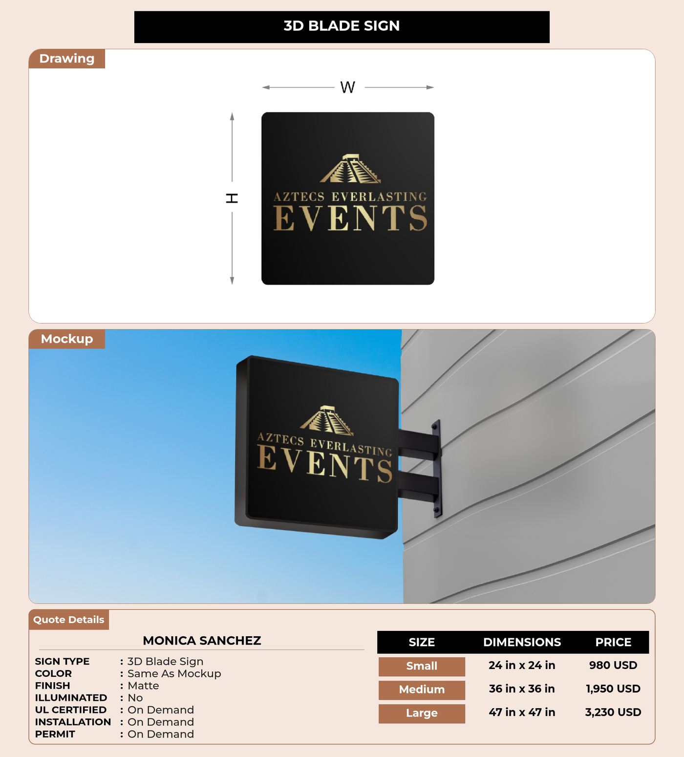 CUSTOM MOCKUP SIGN FOR Monica Sanchez