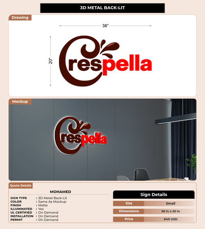 CUSTOM MOCKUP SIGN FOR Mohamed